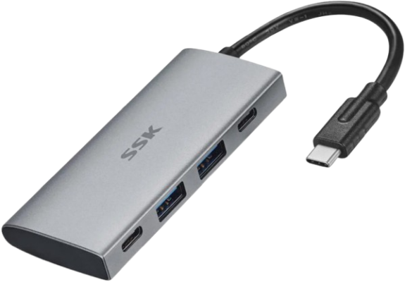 SSK Hub USB-C 4 en 1 10Gbps – Adaptador Multipuerto
